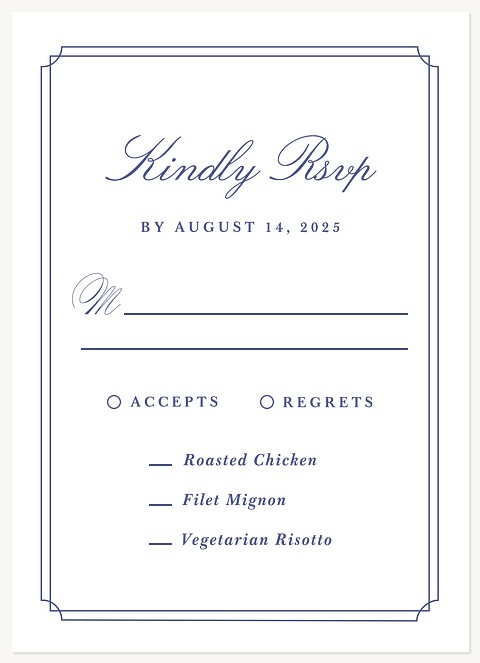 Simple Crest Wedding RSVP Cards