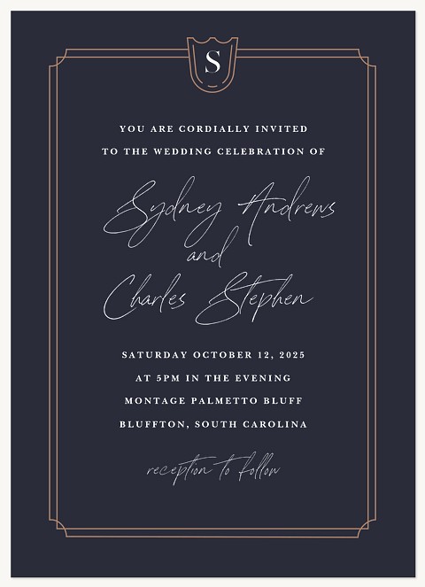 Simple Script Wedding Invitations