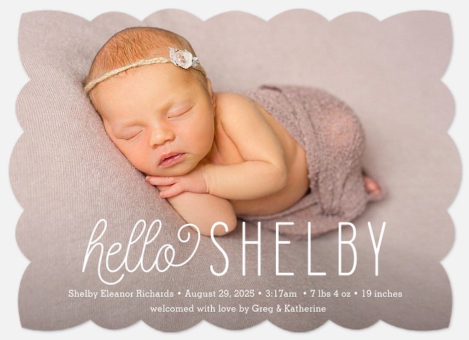 Enchanting Beauty Baby Birth Announcements