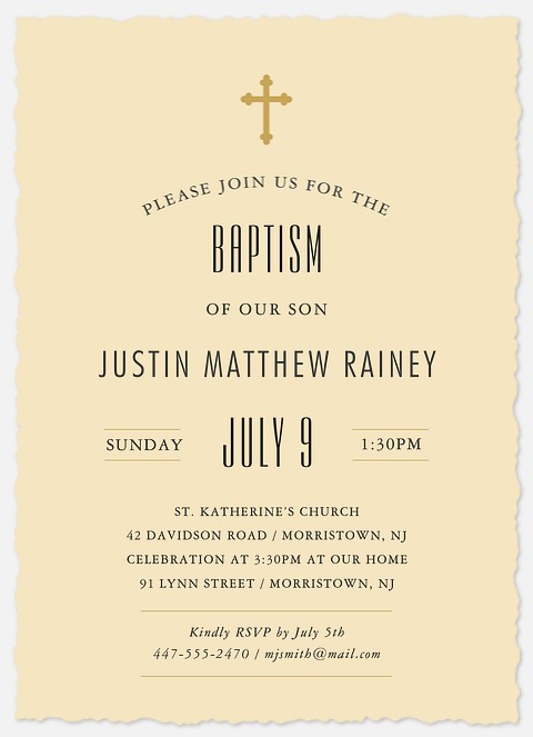 Blessed Baby Baptism Christening Invitations