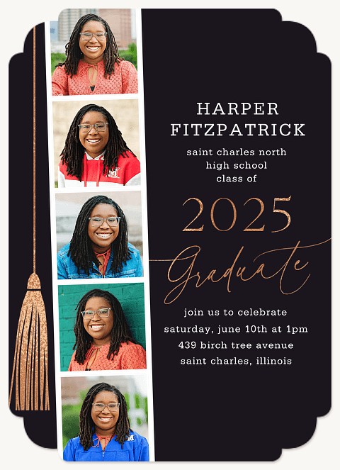 Side Tassel Graduation Cards