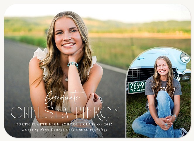 Nouveau Duo Graduation Cards