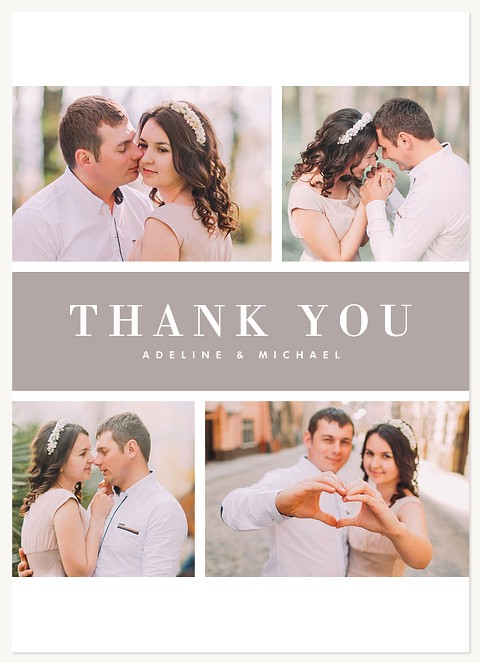 Soft Engraving Wedding Thank You Cards