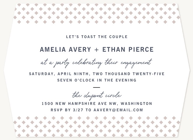 Starry Night Engagement Party Invitations