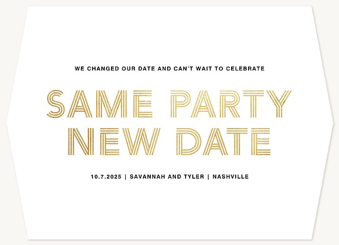 Same Party Change the Date Cards