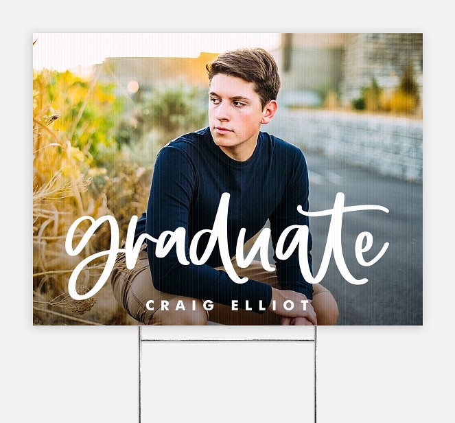 Handwritten Fun Graduation Yard Signs