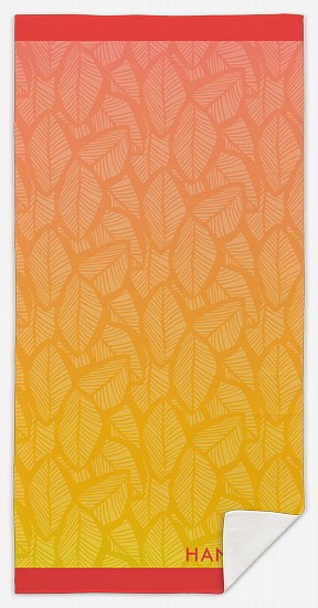 Ombre Leaves Custom Beach Towels