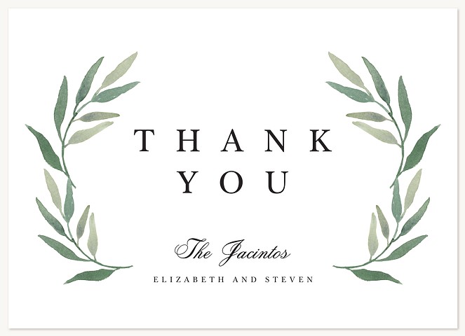 Loving Laurels Thank You Cards 