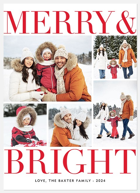 Bold Wishes Holiday Photo Cards
