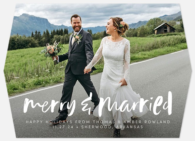 Painted Overlay Holiday Photo Cards