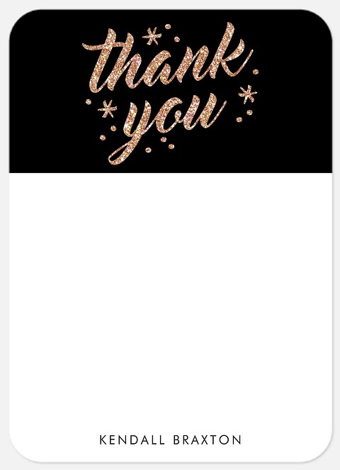 Glitter Script Thank You Cards 