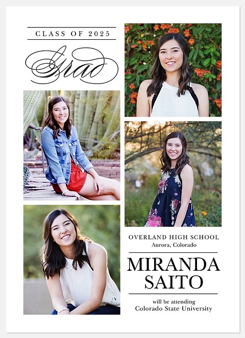Elegant Flourish Graduation Cards