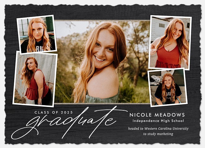 Wooden Collage Graduation Cards