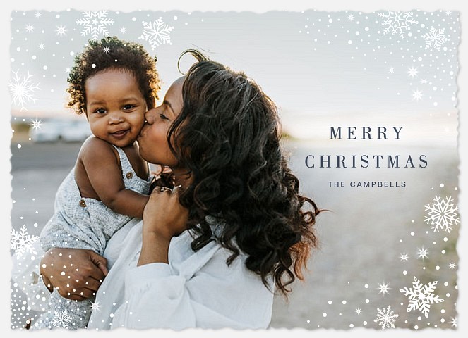Snowy Window Holiday Photo Cards