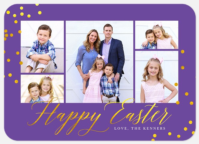 Dazzling Script Easter Photo Cards