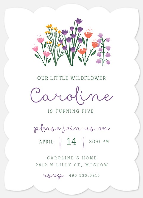 Our Wildflower Kids' Birthday Invitations