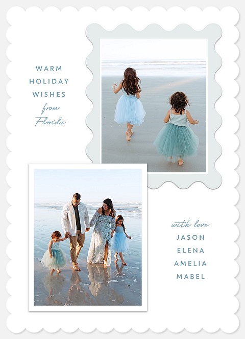 Warm Holiday Wishes Photo Christmas Cards