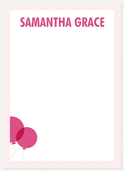 Balloon Belle Thank You Cards for Babies