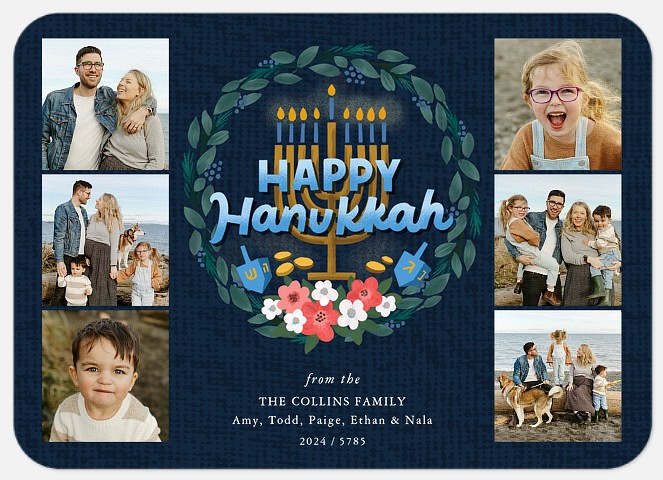 Hanukkah Wreath Hanukkah Photo Cards