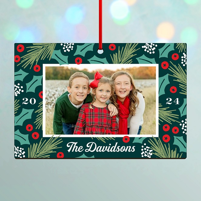 Festive Folk Art Custom Ornaments