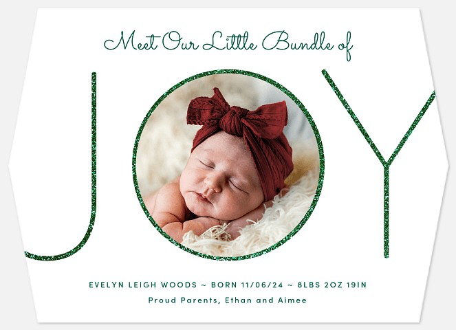 Little Bundle Baby Christmas Cards
