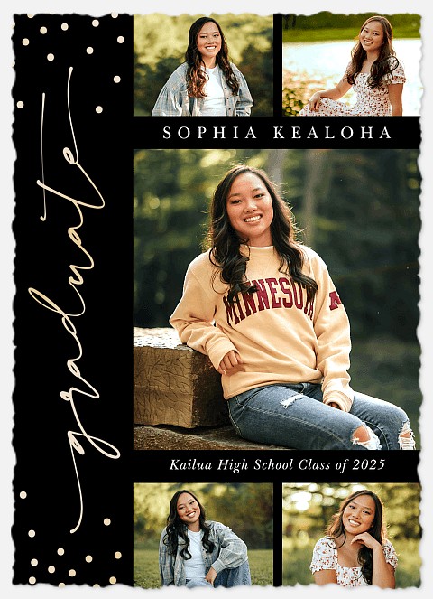 Confetti Edge Graduation Cards