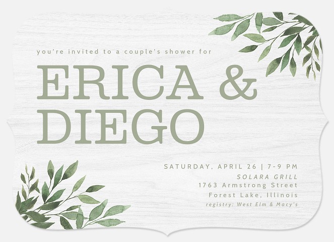 Modern Rustic Baby Shower Invitations
