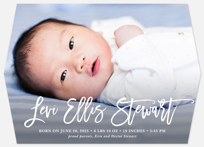 Modern Welcome Baby Boy Birth Announcements