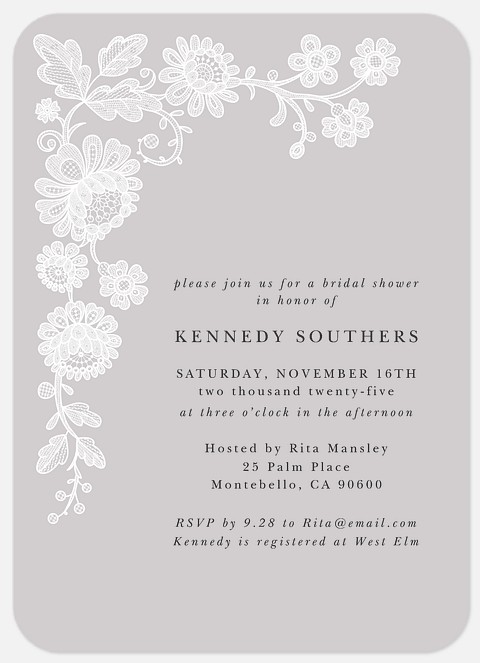 Antique Lace Bridal Shower Invitations
