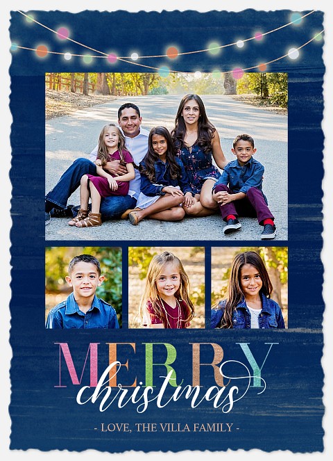 Colorful Lights Holiday Photo Cards