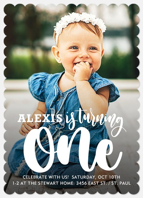 Turning One Kids' Birthday Invitations