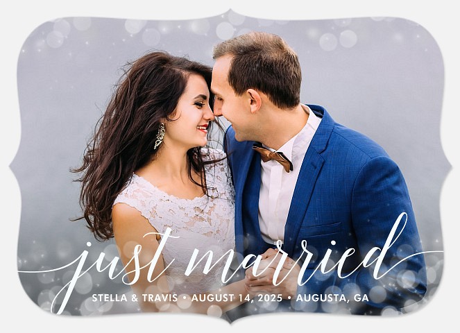 Simple Sparkle Wedding Announcements