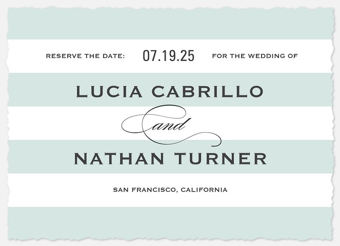Sea Stripe Save the Date Photo Cards