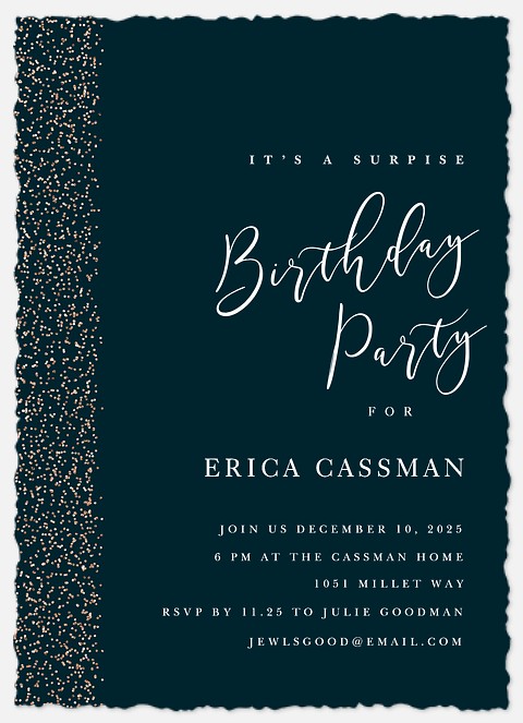 Festive Celebration Adult Birthday Invitations