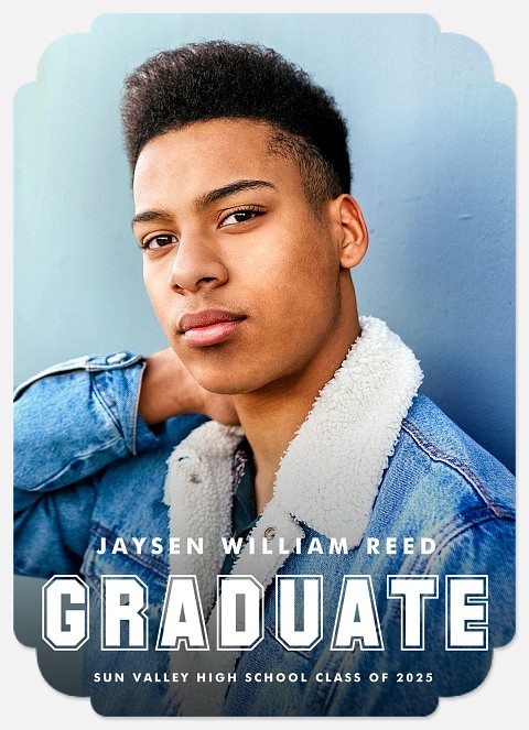 Classic Letterman Graduation Cards