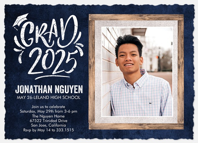 Textured Text Graduation Cards