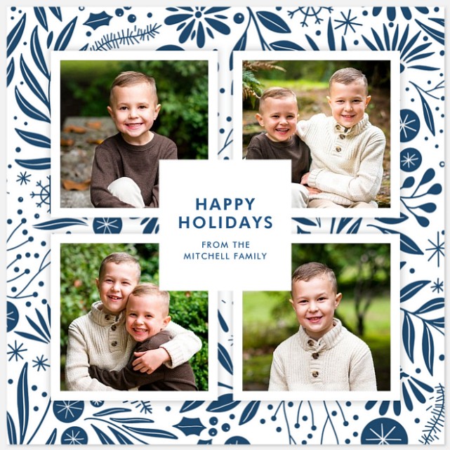 Christmas Delft Holiday Photo Cards