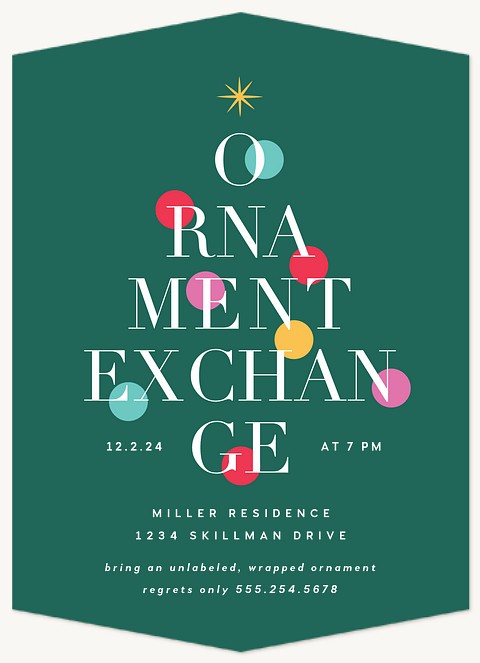 Ornament Exchange Holiday Party Invitations