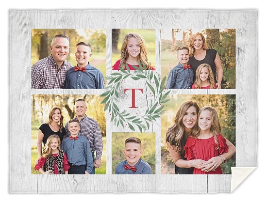 Rustic Initial Custom Free Blankets