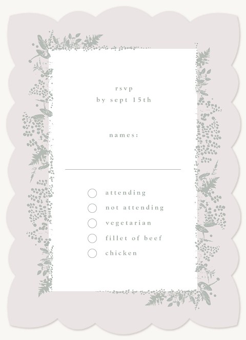 Simply Natural Wedding RSVP Cards
