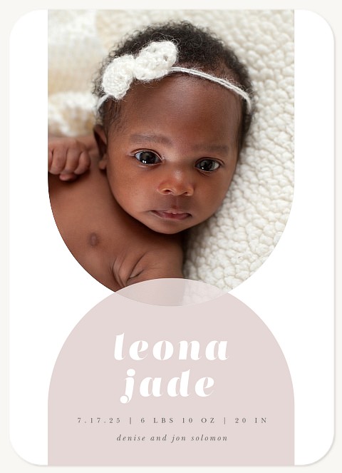 Contemporary Arch Baby Announcements