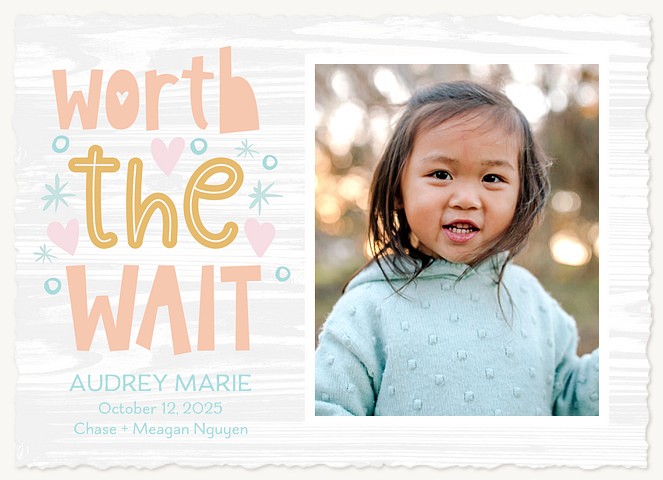 Worth the Wait Baby Announcements
