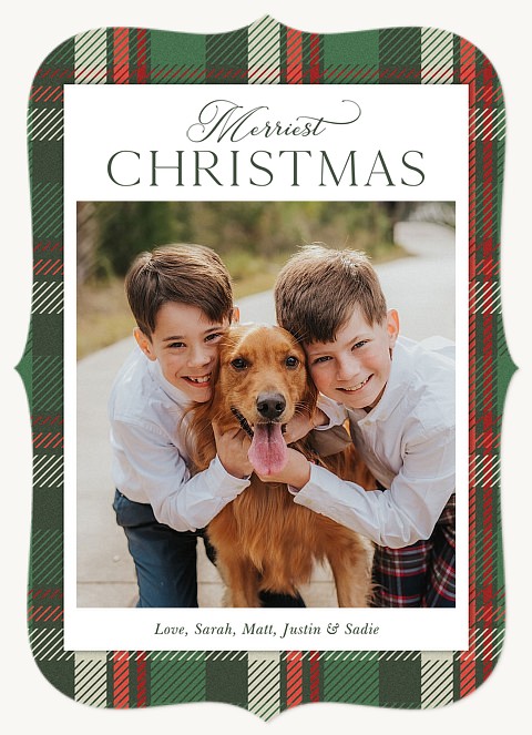 Flannel Festivities Personalized Holiday Cards