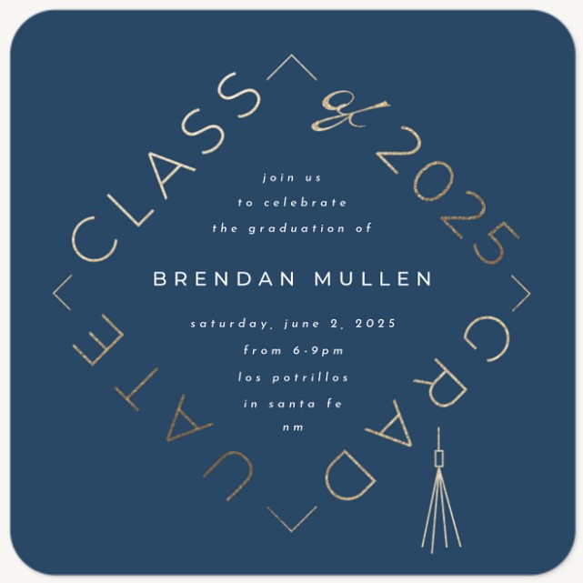 Type & Tassel Graduation Cards
