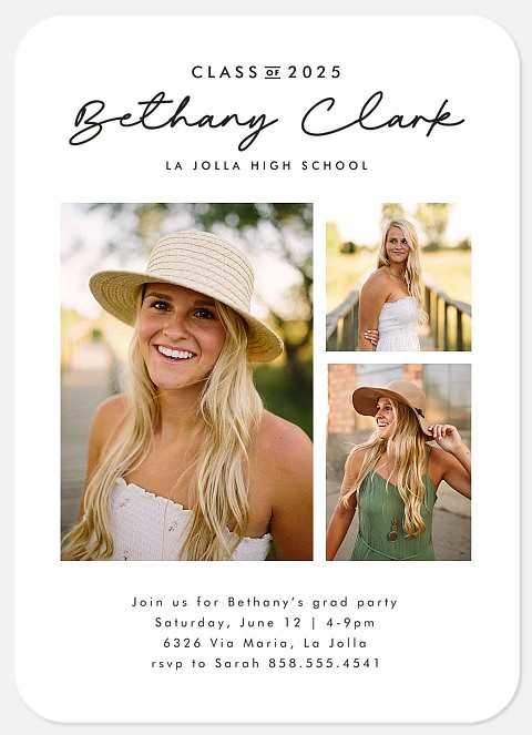 Minimalist Collage Graduation Announcements