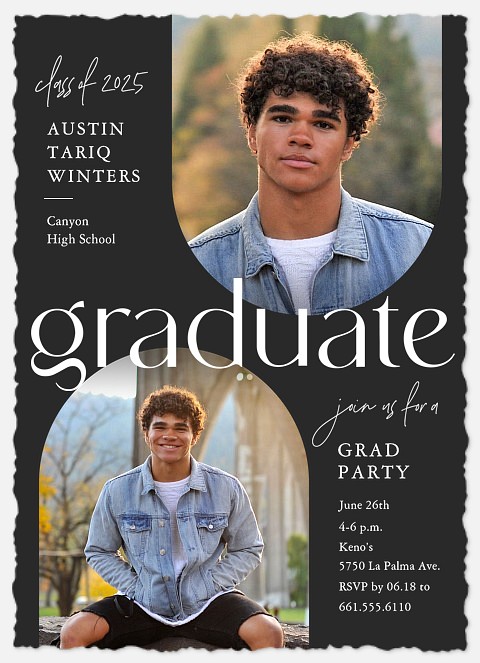 Contemporary Arches Graduation Invitations