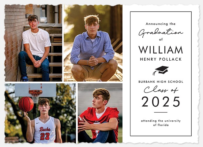 Black & White Graduation Invitations