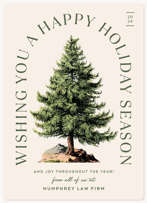 Tree in Nature Holiday & Christmas Magnet Cards