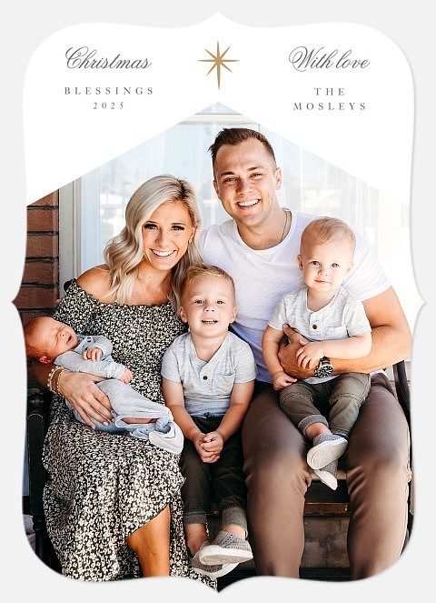 Winter Star Holiday Photo Cards