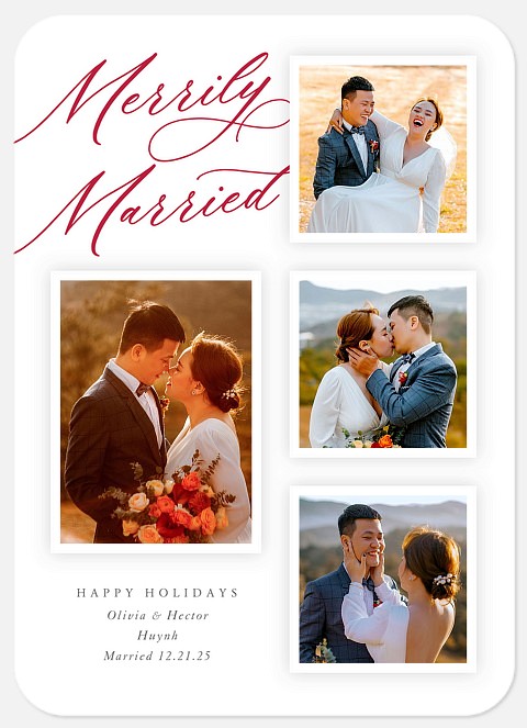 Married Moments Newlywed Christmas Cards